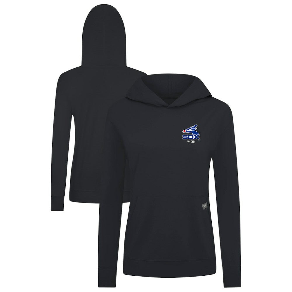 Chicago White Sox Levelwear Women's Cooperstown Collection Relay Core Logo Pullover Hoodie - Black - MLB Online