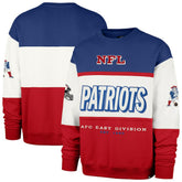 47 brand New England Patriots '47 Throwback Breeze Maximalist Sweatshirt Royal/Red