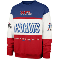 47 brand New England Patriots '47 Throwback Breeze Maximalist Sweatshirt Royal/Red