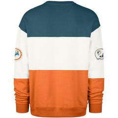 47 brand Miami Dolphins '47 Throwback Breeze Maximalist Sweatshirt Aqua/Orange
