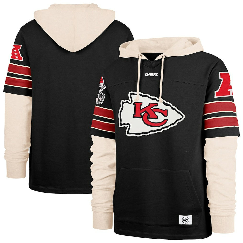 47 brand Kansas City Chiefs '47 Split Zone Cornerback Duo Hoodie Black
