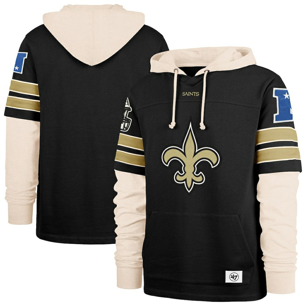 47 brand New Orleans Saints '47 Split Zone Cornerback Duo Hoodie Black