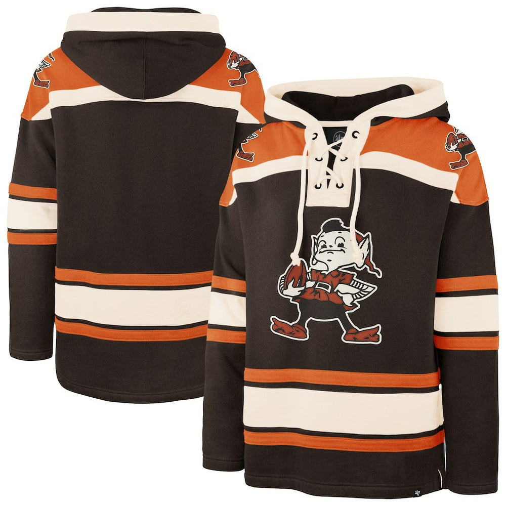 47 brand Cleveland Browns '47 Throwback Superior Lacer Hoodie Brown