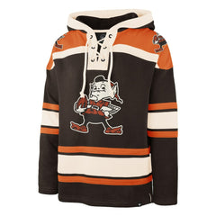 47 brand Cleveland Browns '47 Throwback Superior Lacer Hoodie Brown