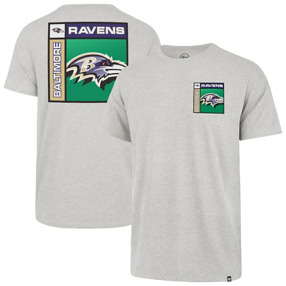 47 brand Baltimore Ravens '47 Chrome Plate Franklin T-Shirt Gray
