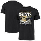 47 brand New Orleans Saints '47 Stripe Splash Franklin Throwback T-Shirt Black