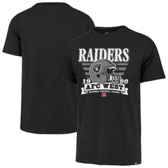 47 brand Las Vegas Raiders '47 Stripe Splash Franklin Throwback T-Shirt Black