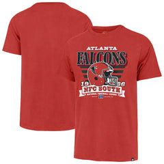 47 brand Atlanta Falcons '47 Stripe Splash Franklin Throwback T-Shirt Red