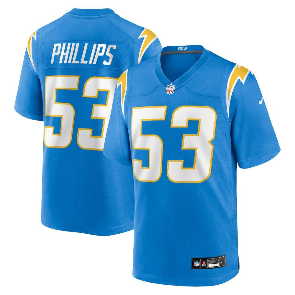 Nike Del'Shawn Phillips Los Angeles Chargers Team Game Jersey Powder Blue