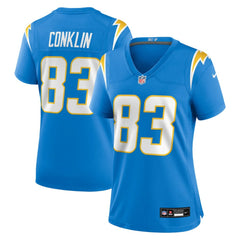 Nike Tyler Conklin Los Angeles Chargers Women's Team Game Jersey Powder Blue
