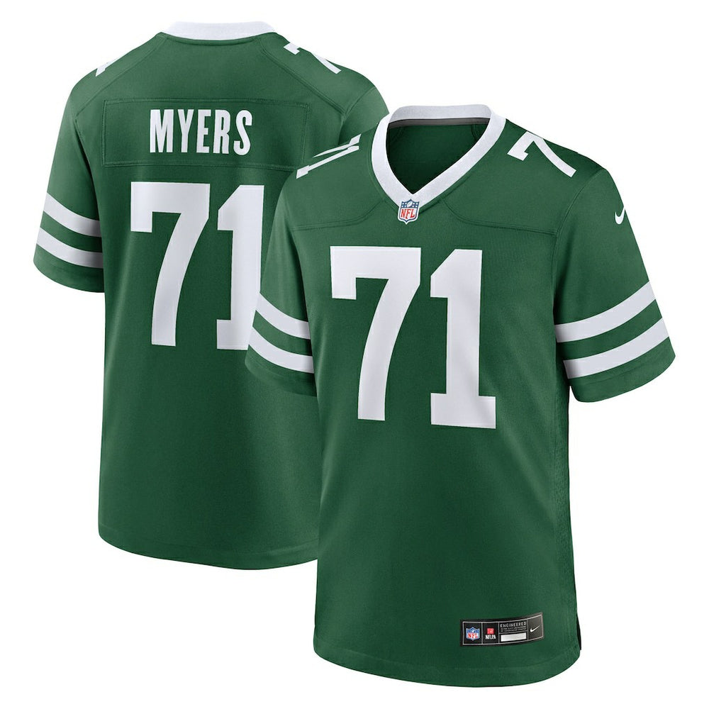 Nike Josh Myers New York Jets Team Game Jersey Legacy Green