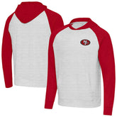 San Francisco 49ers Antigua Urgent Pullover Hoodie Scarlet/Gray