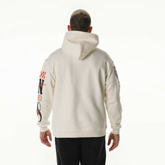 Cincinnati Bengals The Wild Collective Unisex Stacked Graphic Sleeve Fleece Hoodie Cream