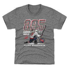 Alexander Ovechkin Washington Capitals 500 Level Youth NHL All-Time Leading Goal Scorer Grunge T-Shirt - Gray - NHL 203089726