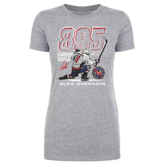 Alexander Ovechkin Washington Capitals 500 Level Women's NHL All-Time Leading Goal Scorer Grunge T-Shirt - Heather Gray - NHL 203089732