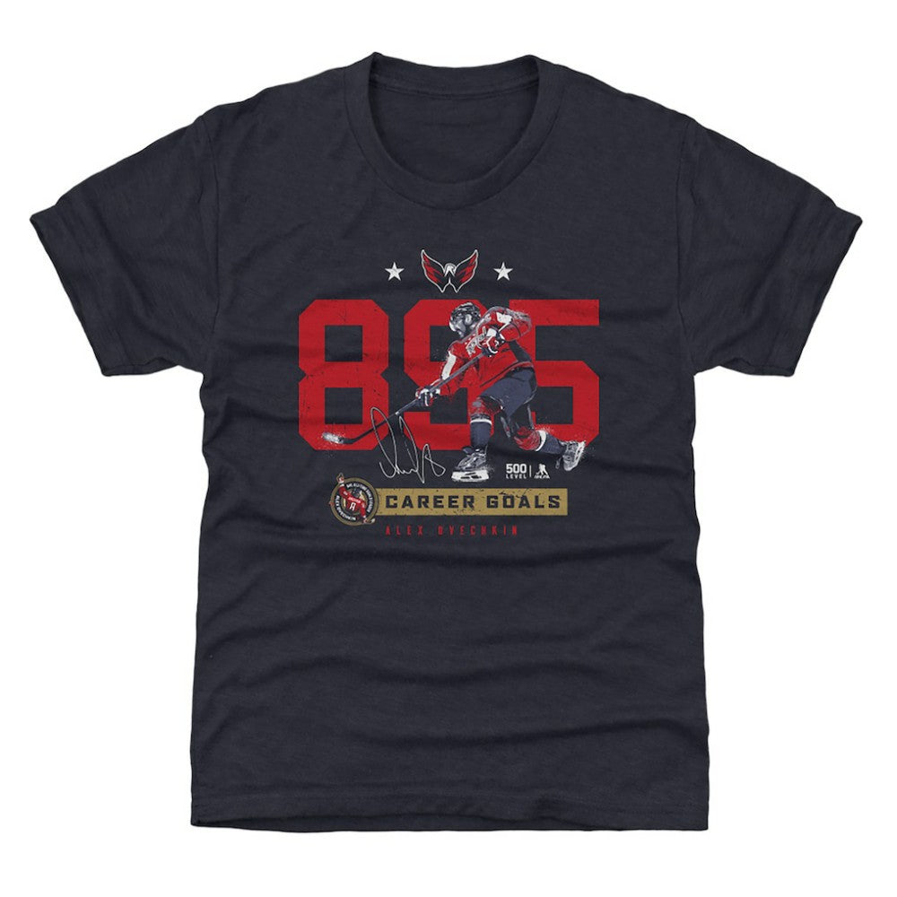 Alexander Ovechkin Washington Capitals 500 Level Youth NHL All-Time Leading Goal Scorer Number T-Shirt - Navy - NHL 203089733