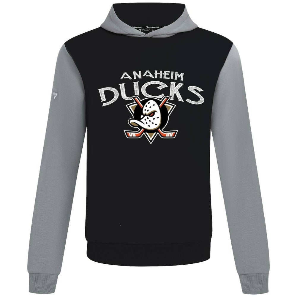 Anaheim Ducks Levelwear Ultimate Mission Pullover Hoodie - Black/Gray - NHL 203091728