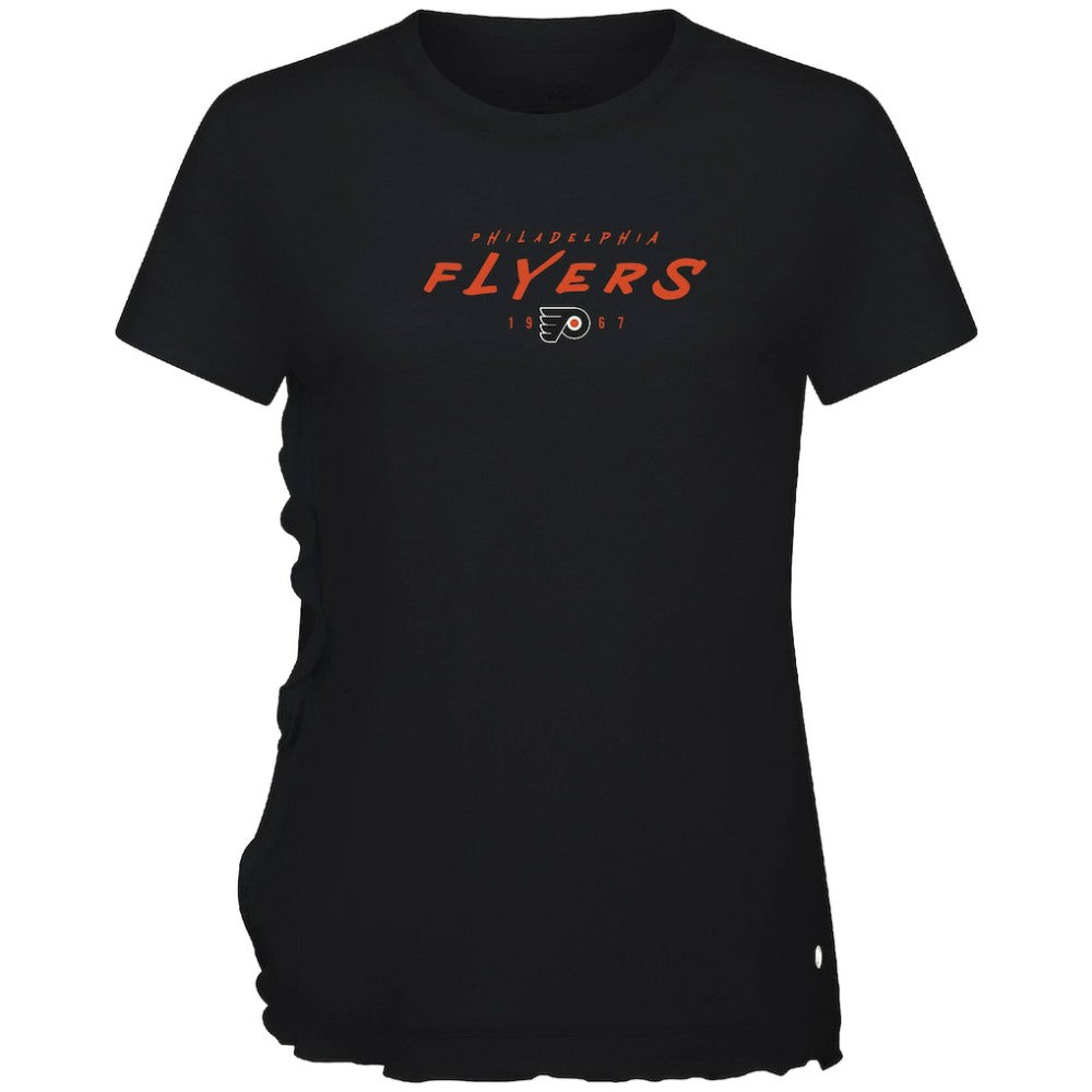 Philadelphia Flyers Levelwear Women's Airflow Scratched T-Shirt - Black - NHL 203091798