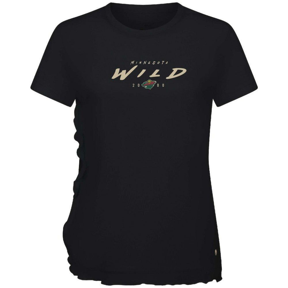 Minnesota Wild Levelwear Women's Airflow Scratched T-Shirt - Black - NHL 203091805