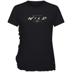 Minnesota Wild Levelwear Women's Airflow Scratched T-Shirt - Black - NHL 203091805