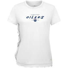 Edmonton Oilers Levelwear Women's Airflow Scratched T-Shirt - White - NHL 203091810