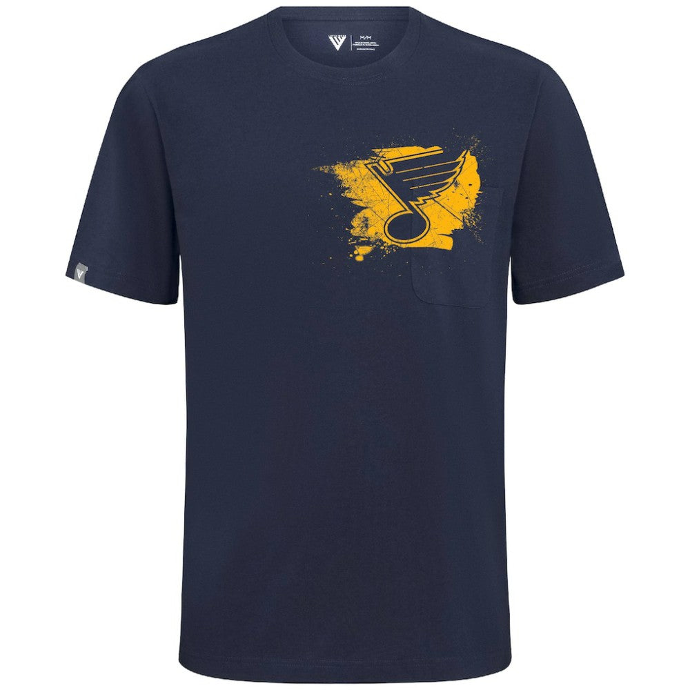 St. Louis Blues Levelwear Focal Blasted T-Shirt - Navy - NHL 203091856