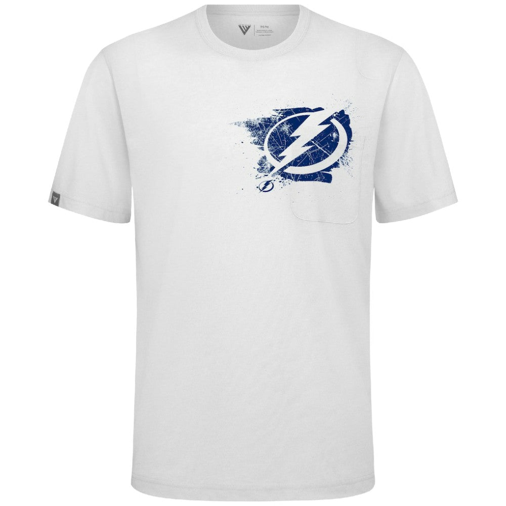 Tampa Bay Lightning Levelwear Focal Blasted T-Shirt - White - NHL 203091868