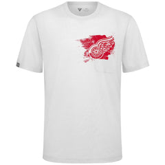 Detroit Red Wings Levelwear Focal Blasted T-Shirt - White - NHL 203091873