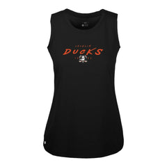 Anaheim Ducks Levelwear Women's Macy Scratched Tank Top - Black - NHL 203091891