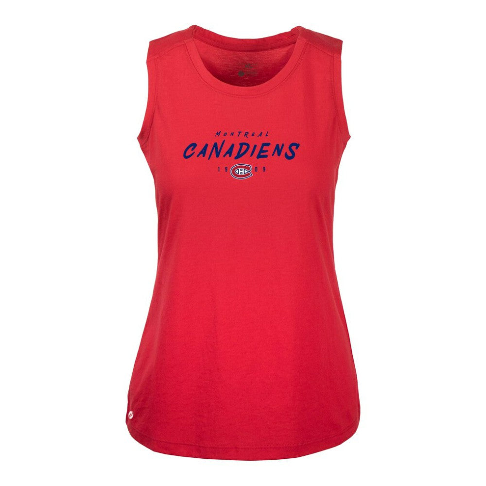 Montreal Canadiens Levelwear Women's Macy Scratched Tank Top - Red - NHL 203091902