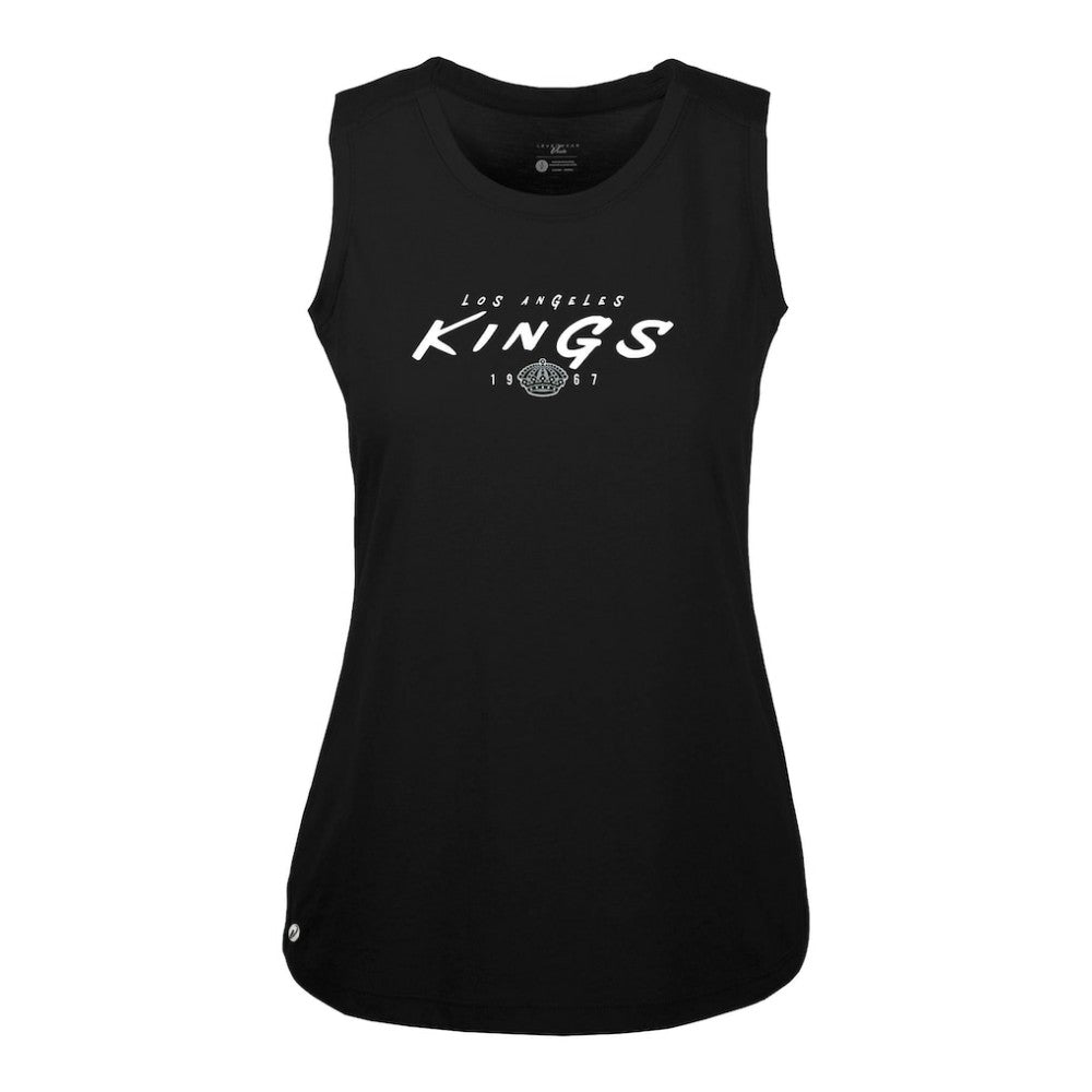 Los Angeles Kings Levelwear Women's Macy Scratched Tank Top - Black - NHL 203091918