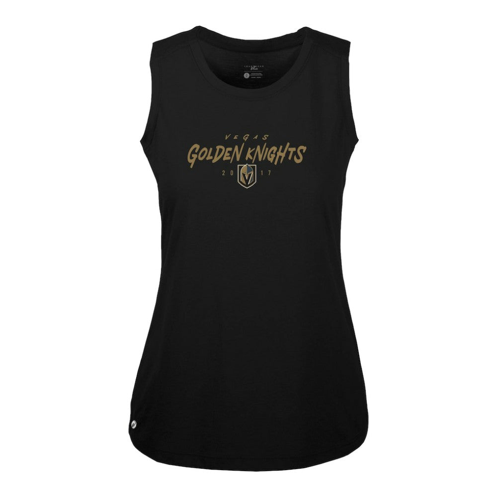 Vegas Golden Knights Levelwear Women's Macy Scratched Tank Top - Black - NHL 203091924