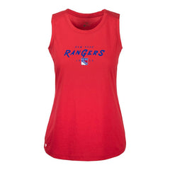 New York Rangers Levelwear Women's Macy Scratched Tank Top - Red - NHL 203091936