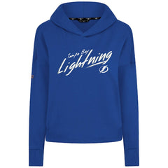 Tampa Bay Lightning Levelwear Women's Sweet Sizzle Tri-Blend Cropped Pullover Hoodie - Royal - NHL 203092228