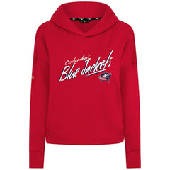 Columbus Blue Jackets Levelwear Women's Sweet Sizzle Tri-Blend Cropped Pullover Hoodie - Red - NHL 203092230