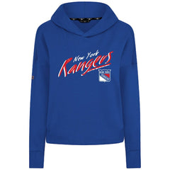 New York Rangers Levelwear Women's Sweet Sizzle Tri-Blend Cropped Pullover Hoodie - Royal - NHL 203092242