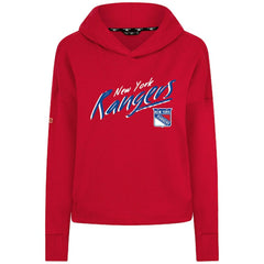 New York Rangers Levelwear Women's Sweet Sizzle Tri-Blend Cropped Pullover Hoodie - Red - NHL 203092243
