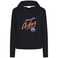 Edmonton Oilers Levelwear Women's Sweet Sizzle Tri-Blend Cropped Pullover Hoodie - Black - NHL 203092244