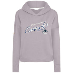 Vancouver Canucks Levelwear Women's Sweet Sizzle Tri-Blend Cropped Pullover Hoodie - Gray - NHL 203092248
