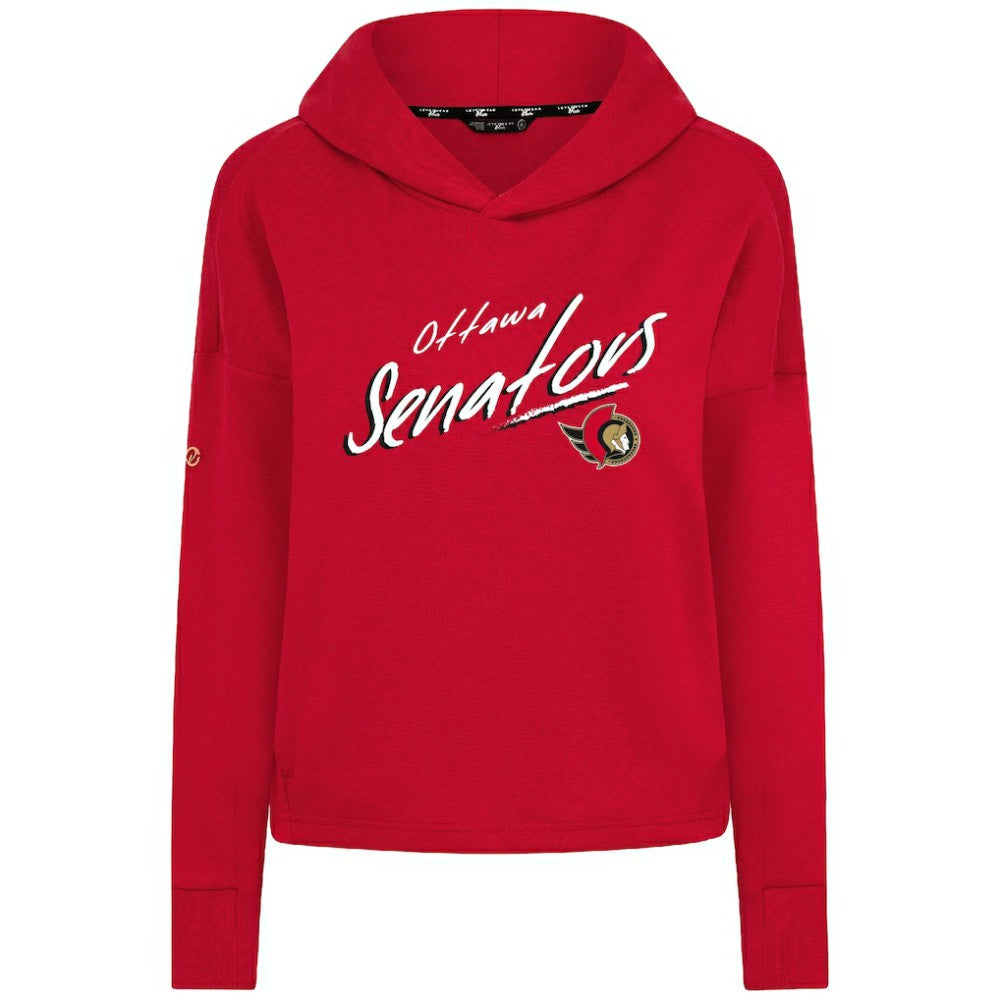 Ottawa Senators Levelwear Women's Sweet Sizzle Tri-Blend Cropped Pullover Hoodie - Red - NHL 203092249