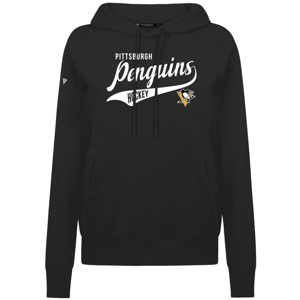 Pittsburgh Penguins Levelwear Women's Adorn Glide Pullover Hoodie - Black - NHL 203092263