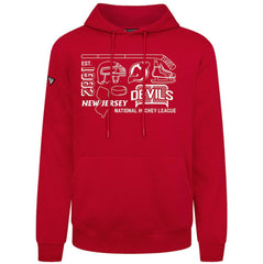 New Jersey Devils Levelwear Podium Campaign Pullover Hoodie - Red - NHL 203092409