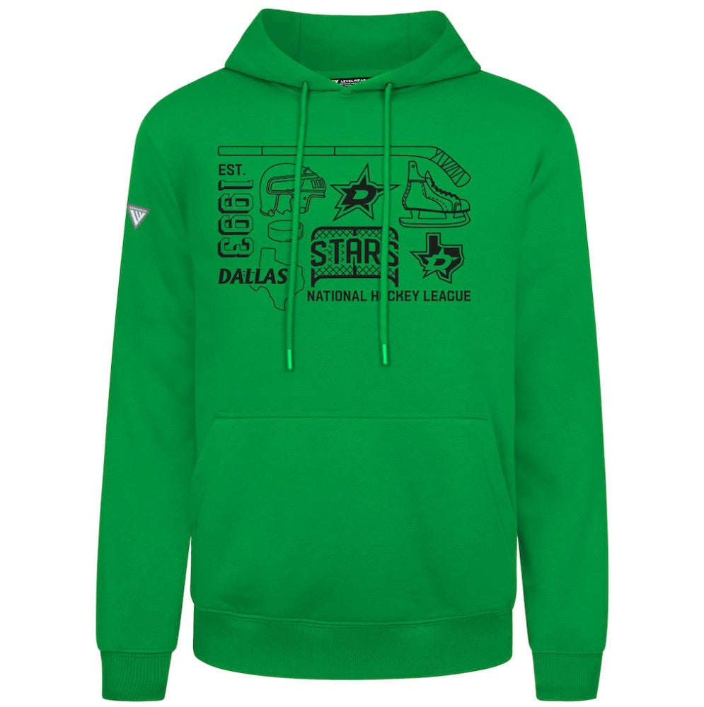 Dallas Stars Levelwear Podium Campaign Pullover Hoodie - Green - NHL 203092422
