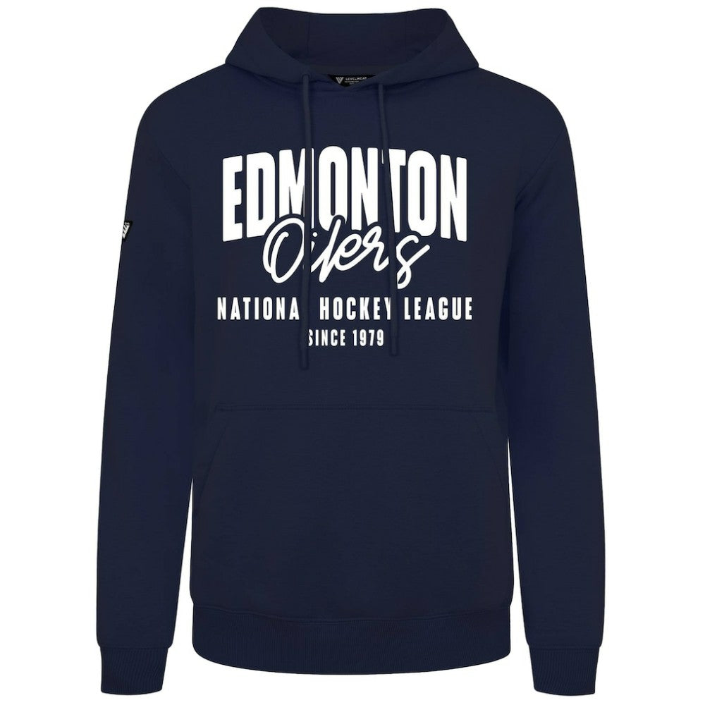 Edmonton Oilers Levelwear Podium Response Pullover Hoodie - Navy - NHL 203092471