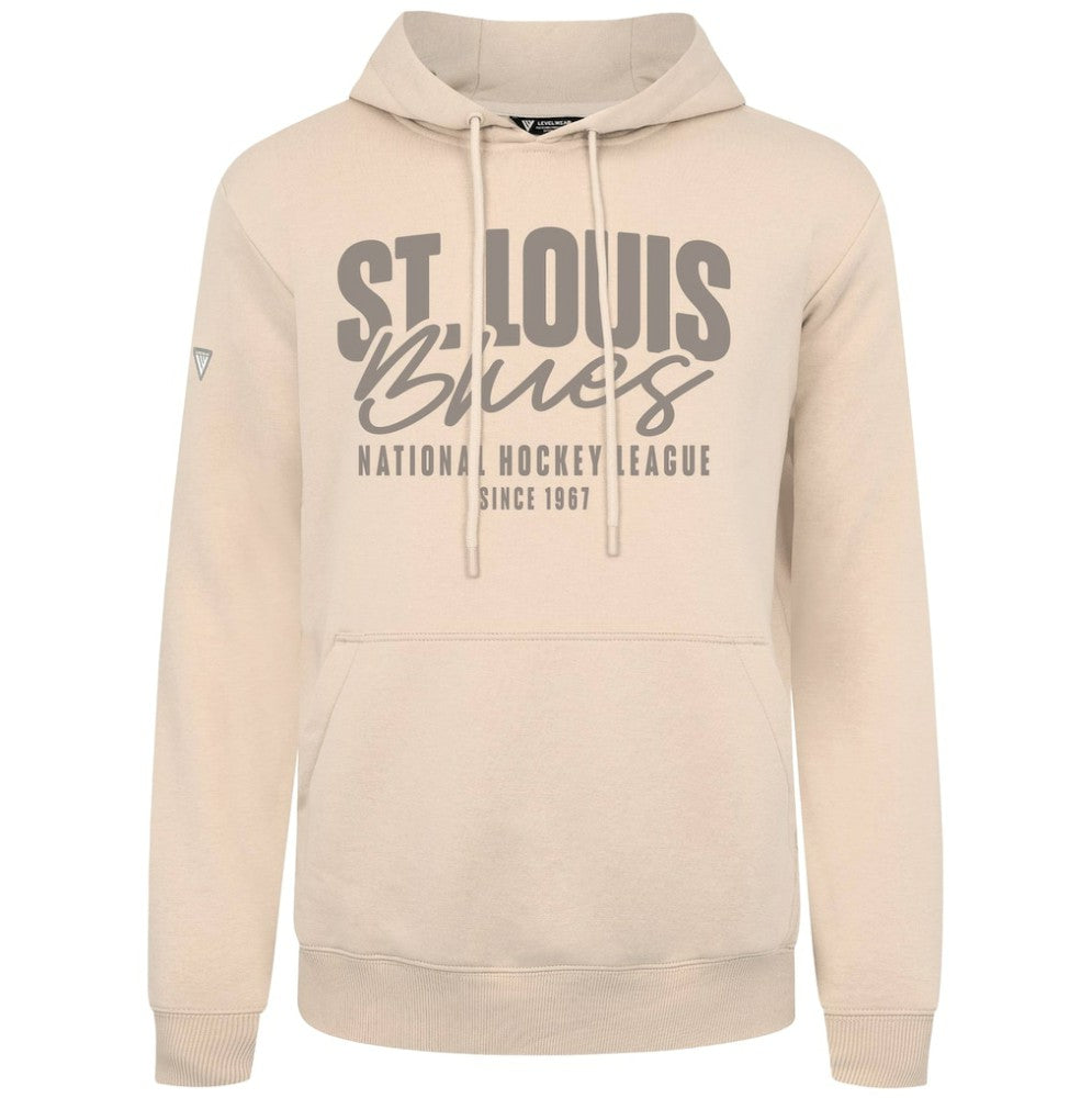 St. Louis Blues Levelwear Podium Response Pullover Hoodie - Khaki - NHL 203092506