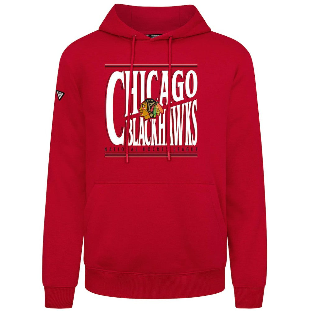 Chicago Blackhawks Levelwear Podium Powerhouse Pullover Hoodie - Red - NHL 203092552