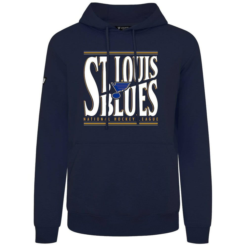 St. Louis Blues Levelwear Podium Powerhouse Pullover Hoodie - Navy - NHL 203092559