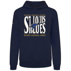 St. Louis Blues Levelwear Podium Powerhouse Pullover Hoodie - Navy - NHL 203092559