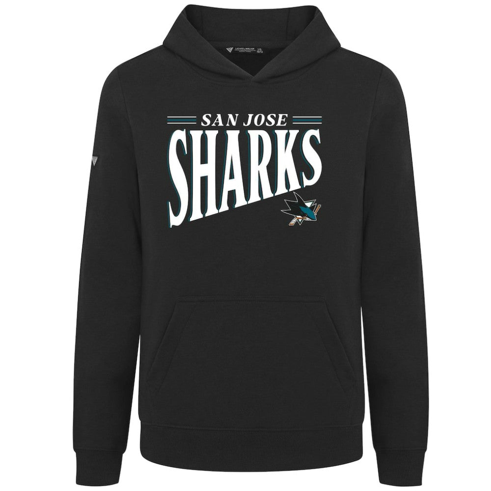 San Jose Sharks Levelwear Youth Jr Podium Tally Pullover Hoodie - Black - NHL 203092618