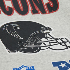 Mitchell & Ness Atlanta Falcons All Over Print Vintage Fleece Crewneck Sweatshirt Heather Gray